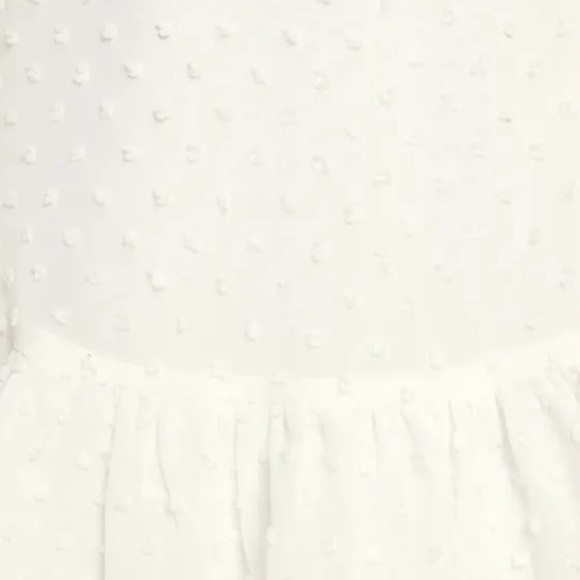 Lulus Always Your Darling White Swiss Dot Short Sleeve Mini Dress - Picture 4 of 4